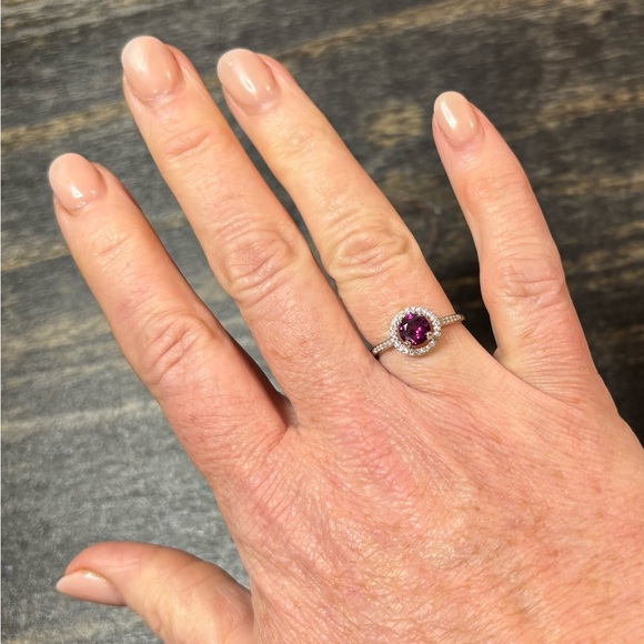 Set! Natural Garnet Ring, Earrings & Pendant Necklace in 925 Sterling Silver. - Picture 6 of 14